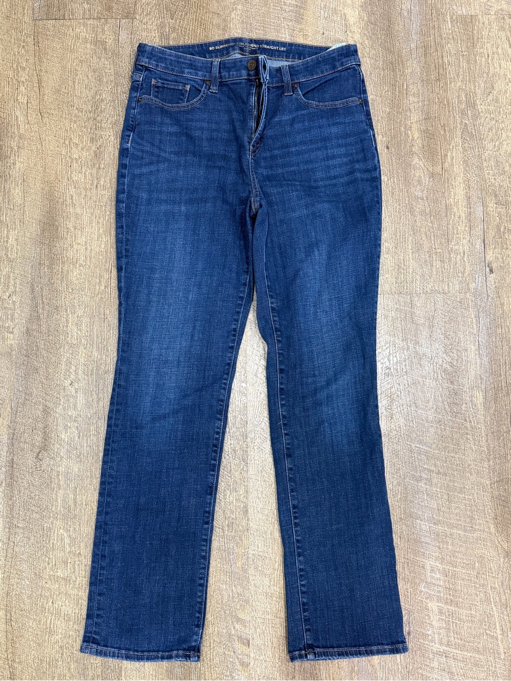 Classic Dark Blue Women's Straight-Leg Jeans